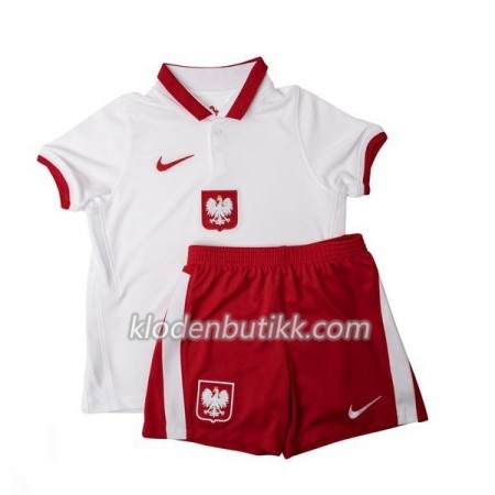 Polen Barn Hjemmedraktsett Euro 2020 Kortermet (+ Korte bukser)